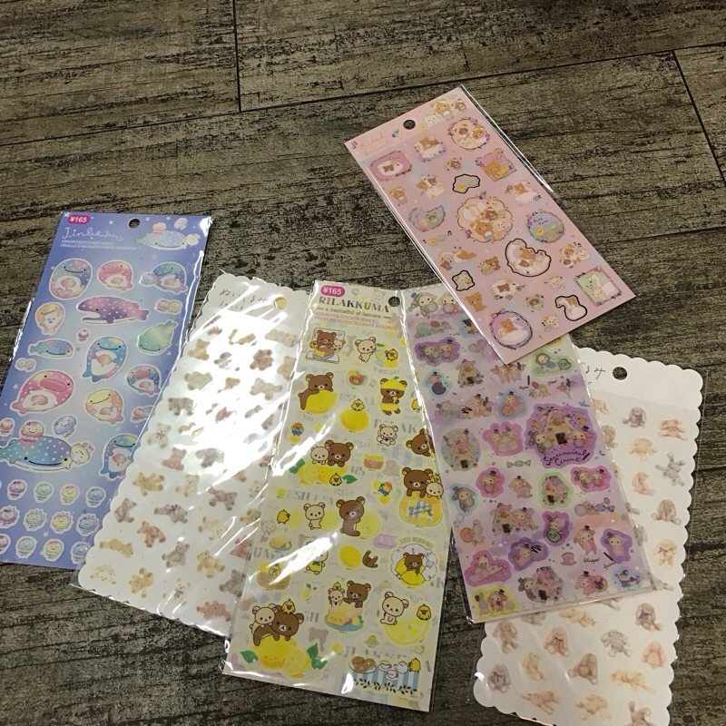 STICKER ORIGINAL SAN X RILAKKUMA KORILAKKUMA BUNNY BEAR JINBESAN