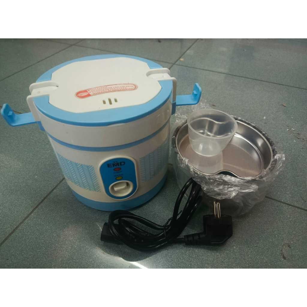 PROMO 1L EMD777 Portable Mini Rice Cooker Electric Lunch Box Elektrik Super Cook Masak Nasi Makan