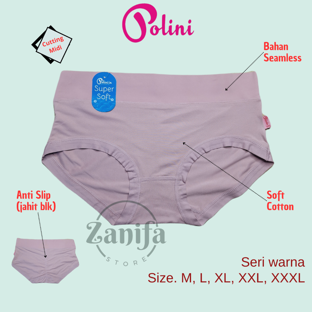 CD Celana Dalam Wanita Super Soft Seamless Halus Bahan Katun Size M/L/XL/XXL/XXXL