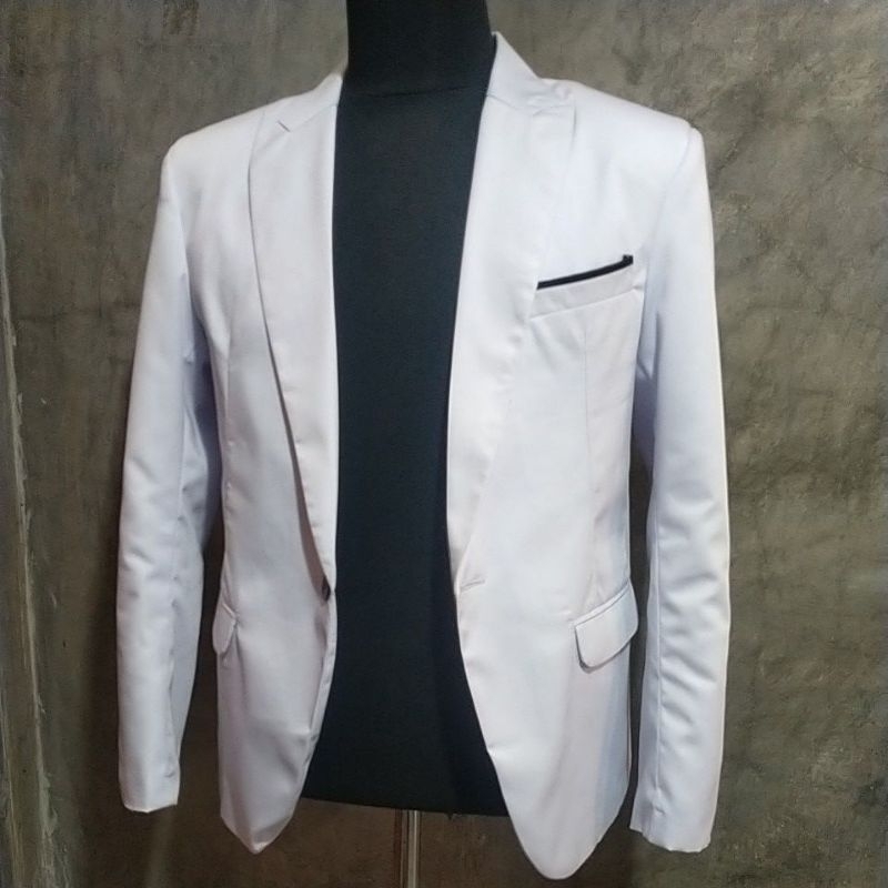 jas pria,jas putih,jas pria slim fit,blazer slim fit