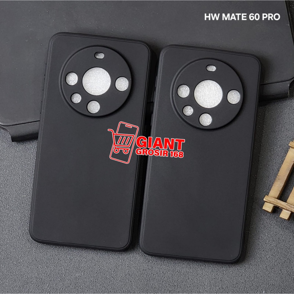 Huawei Mate 60 Pro Case Macaron Black Silikon Matte Black Huawei Mate 60 Pro