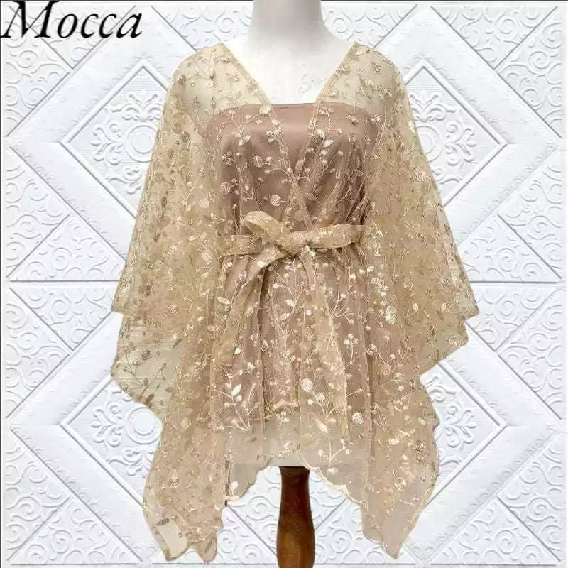 PROMO 8 8 SALE KEBAYA OUTER CARDIGAN ATASAN KEBAYA TILE BAJU KONDANGAN BAJU WISUDA WARNA MOCCA