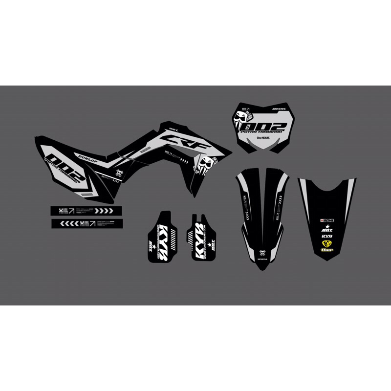 Decal CRF 150L bahan chrome