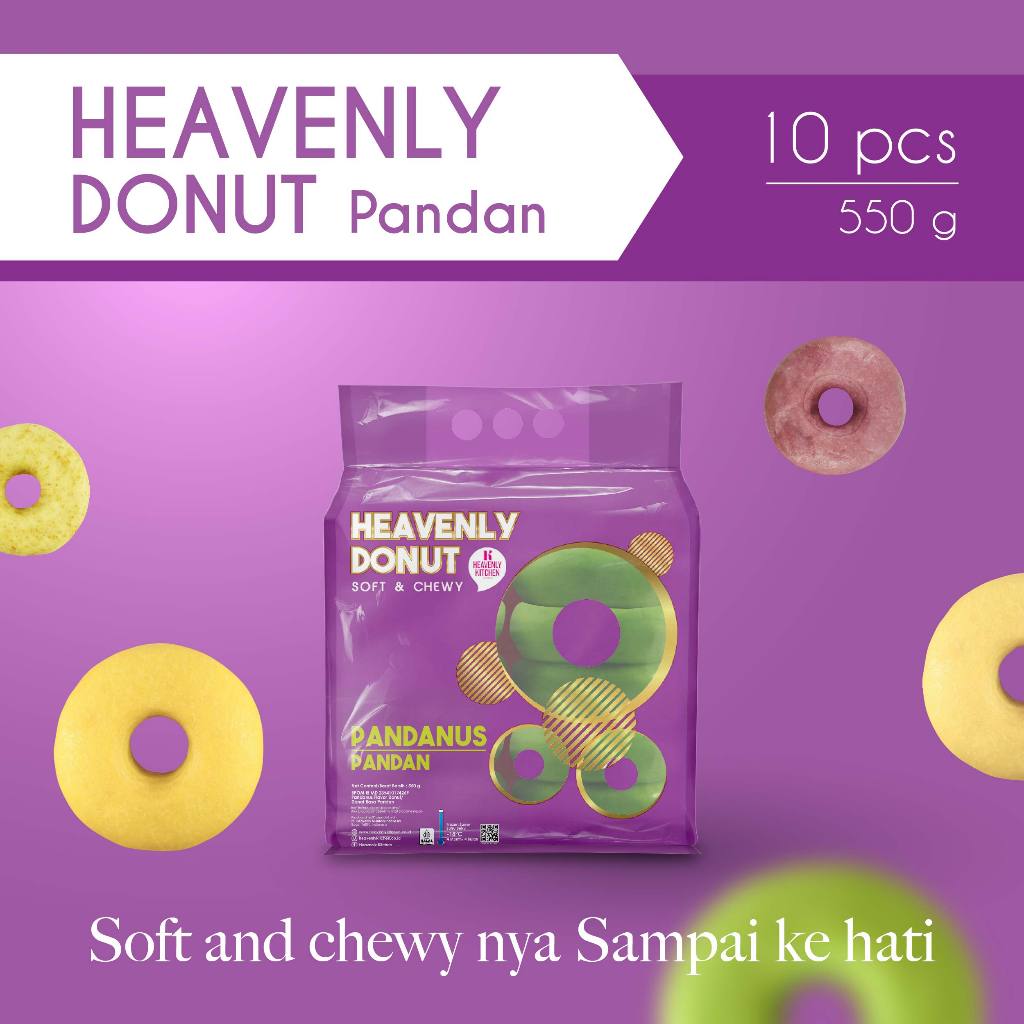 

Heavenly Kitchen Donat Pandan [1pack isi 10pcs]