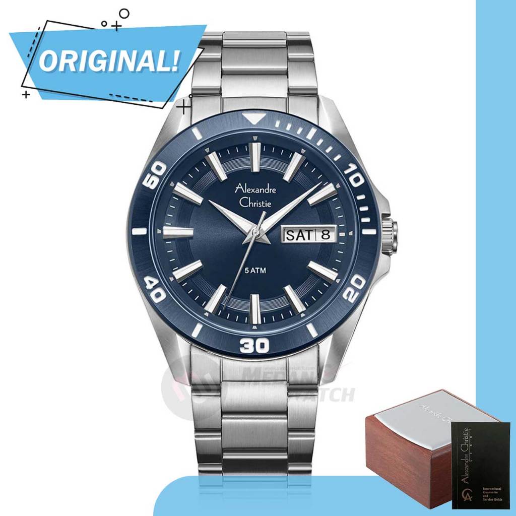 Jam Tangan Pria Analog Alexandre Christie 6512ME AC6512 AC 6512 ME 6512 MEBTUBU Original Garansi Res