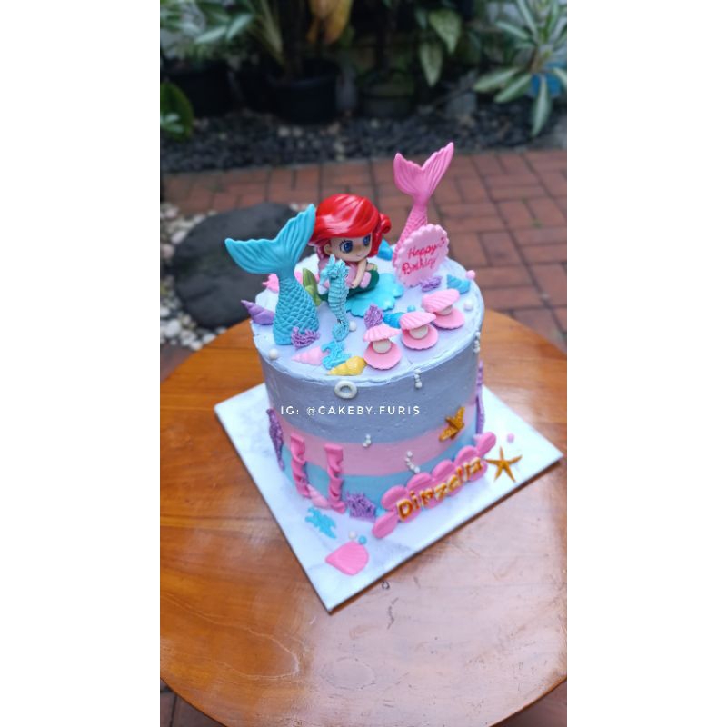 

Tart Cake Custom / Kue Ultah Mermaid / Kue Ultah TANGERANG