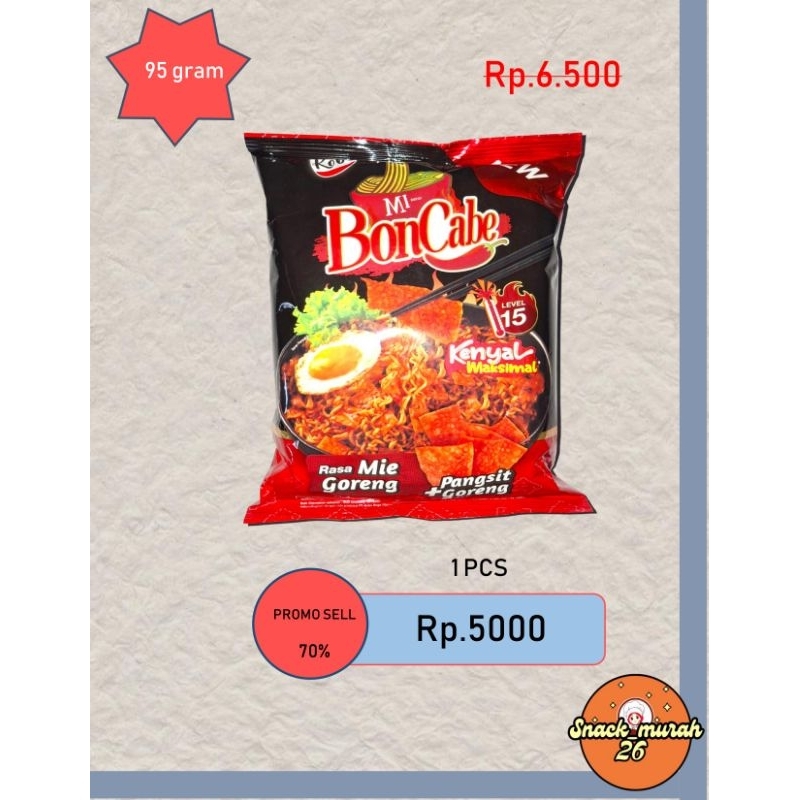 

Mie boncabe terhot Varian goreng extra hot 100℅ real boncabe