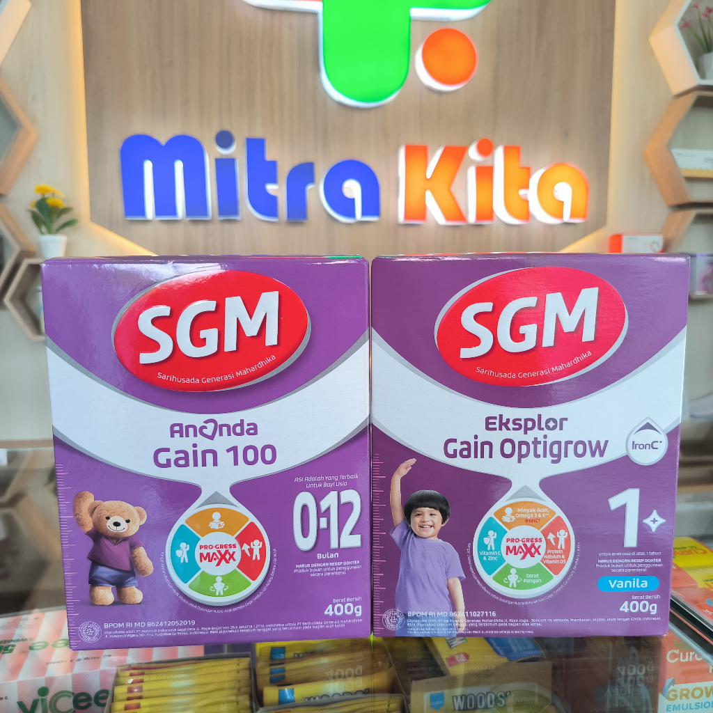 SGM Ananda Gain 100 0-12 bln / SGM Eksplor Gain Optigrow 1+ Rasa Vanila 400GR SEMARANG