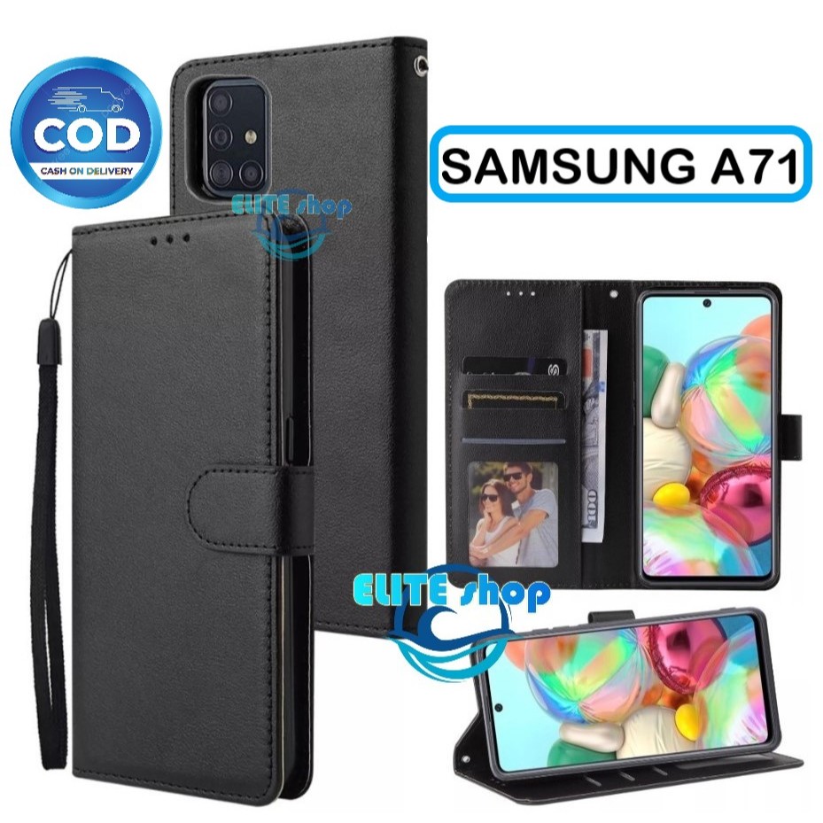 Flip Case SAMSUNG A71 Case Wallet Kulit Casing Dompet Case Wallet Leather Flip Case SAMSUNG A71 Casi
