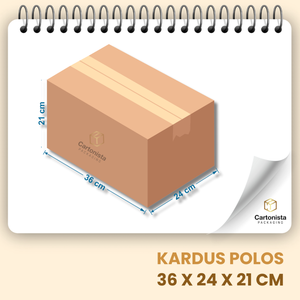 

KARDUS POLOS 36 X 24 X 21 CM - Karton Box Dus Packing Kotak Hampers