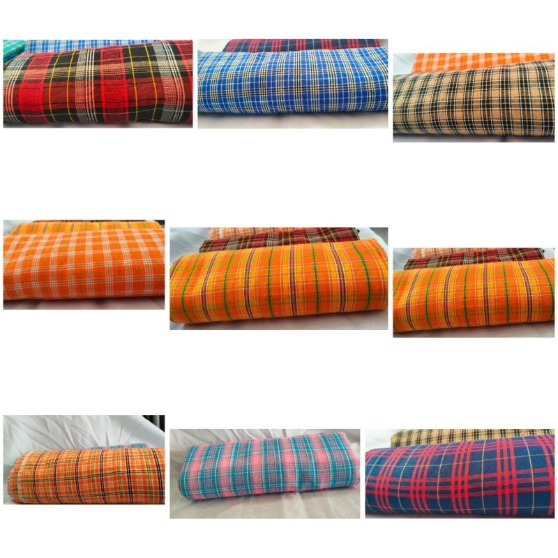 kain seragam tk/sd/serbaguna motif kotak harga 50cm( Lebar 150)