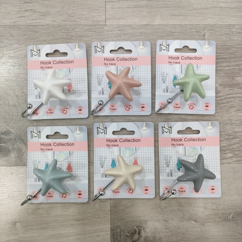 MINISO BALI | Gantungan Tempel Hook Motif Bintang Aksesoris Kamar Mandi Hook Hanger Premium