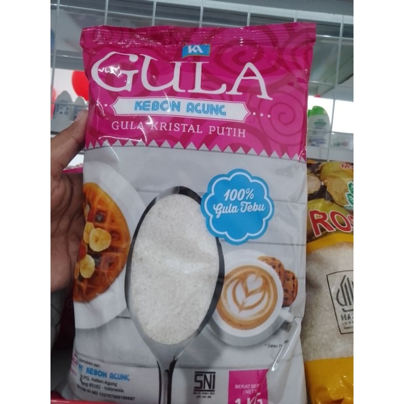 

Gula pasir putih kebun agung/ kemasan 1kg/ 100% gula alami