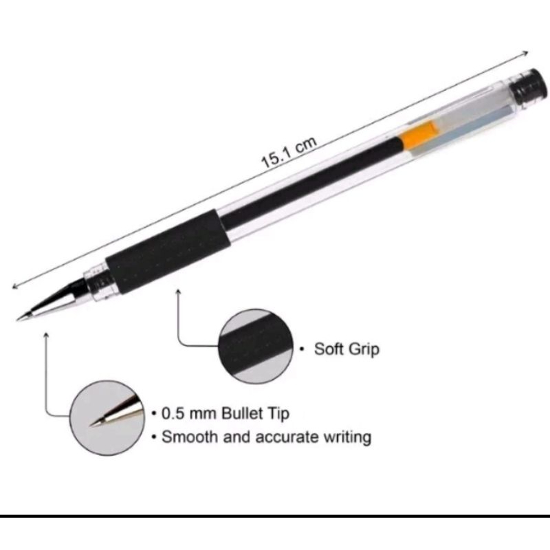 

12 PULPEN PENA HITAM COD TERBAIK