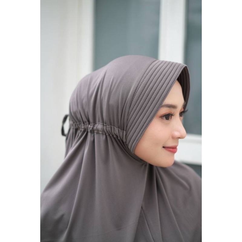 Jilbab Instan Serut Jersey Premium I Jilbab Serut Polos | Bergo serut | bergo jersey serut | hijab