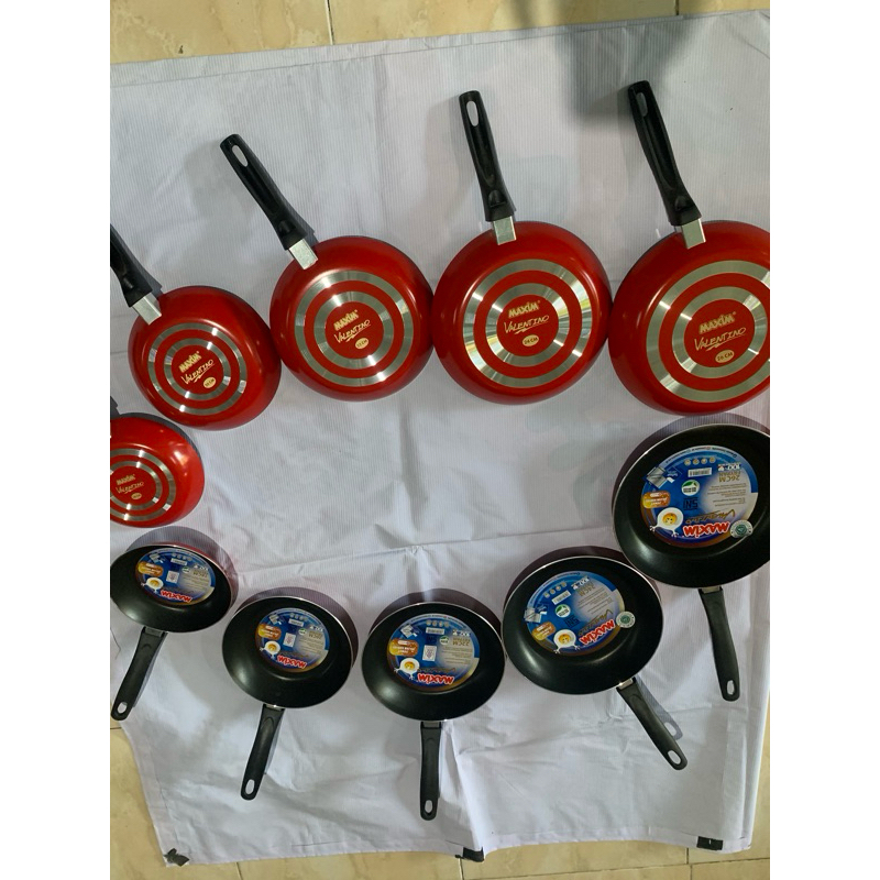 Teflon Maxim Ukuran 18, 20, 22, 24, 26 wajan penggorengan