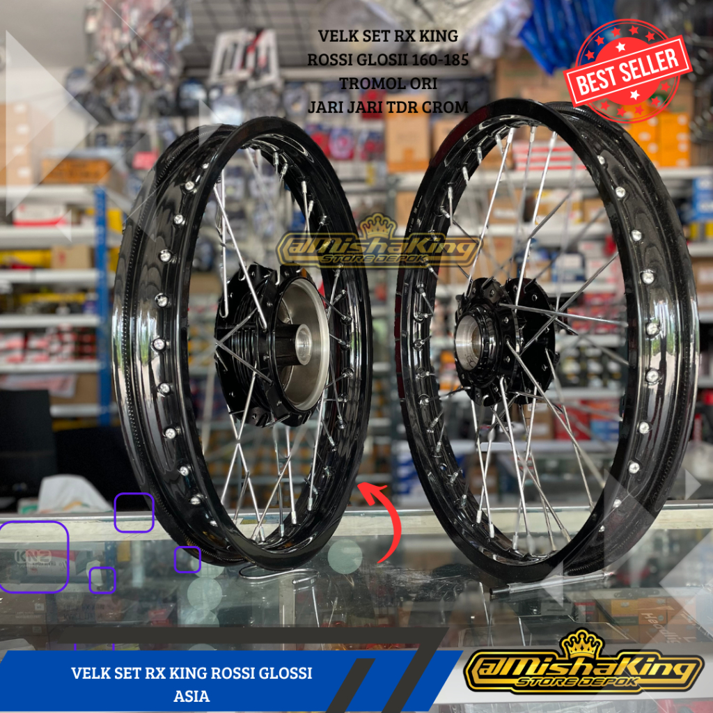 VELG VELG PELK SET RX KING ROSSI GLOSY KINCLONG RING 18 160/185 TROMOL PAKE ORIGINAL JARI JARI TDR
