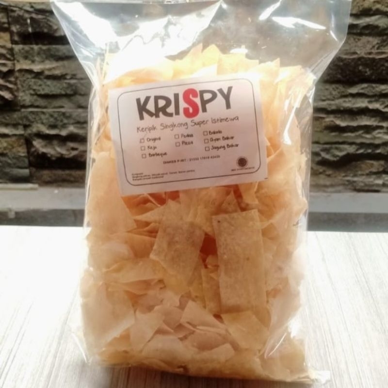 

Keripik Singkong Krispy , Renyah, Gurih, Tipis 250 Gram