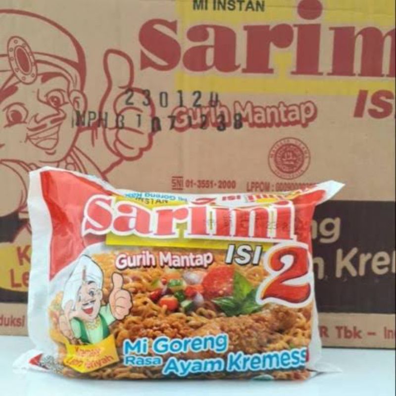 

Sarimi isi 2 ayam kremes 125 gr 1 dus isi 24 pcs