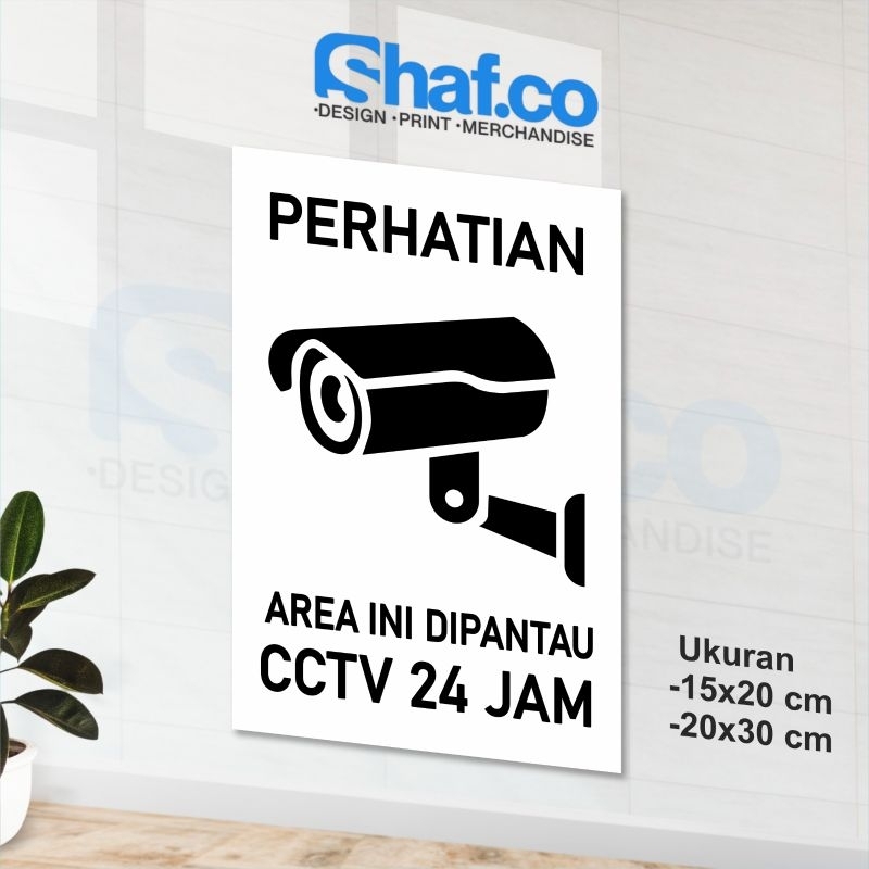 

STICKER PERHATIAN AREA INI DIPANTAU CCTV 24 JAM VINYL