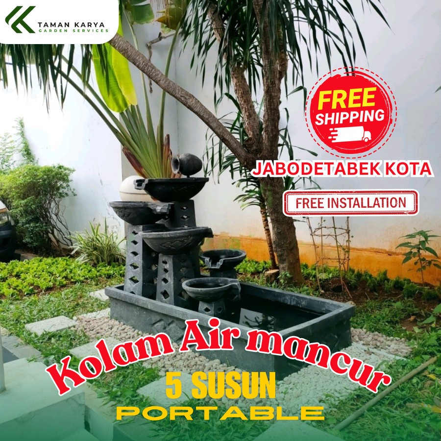 Kolam air mancur minimalis 5 susun