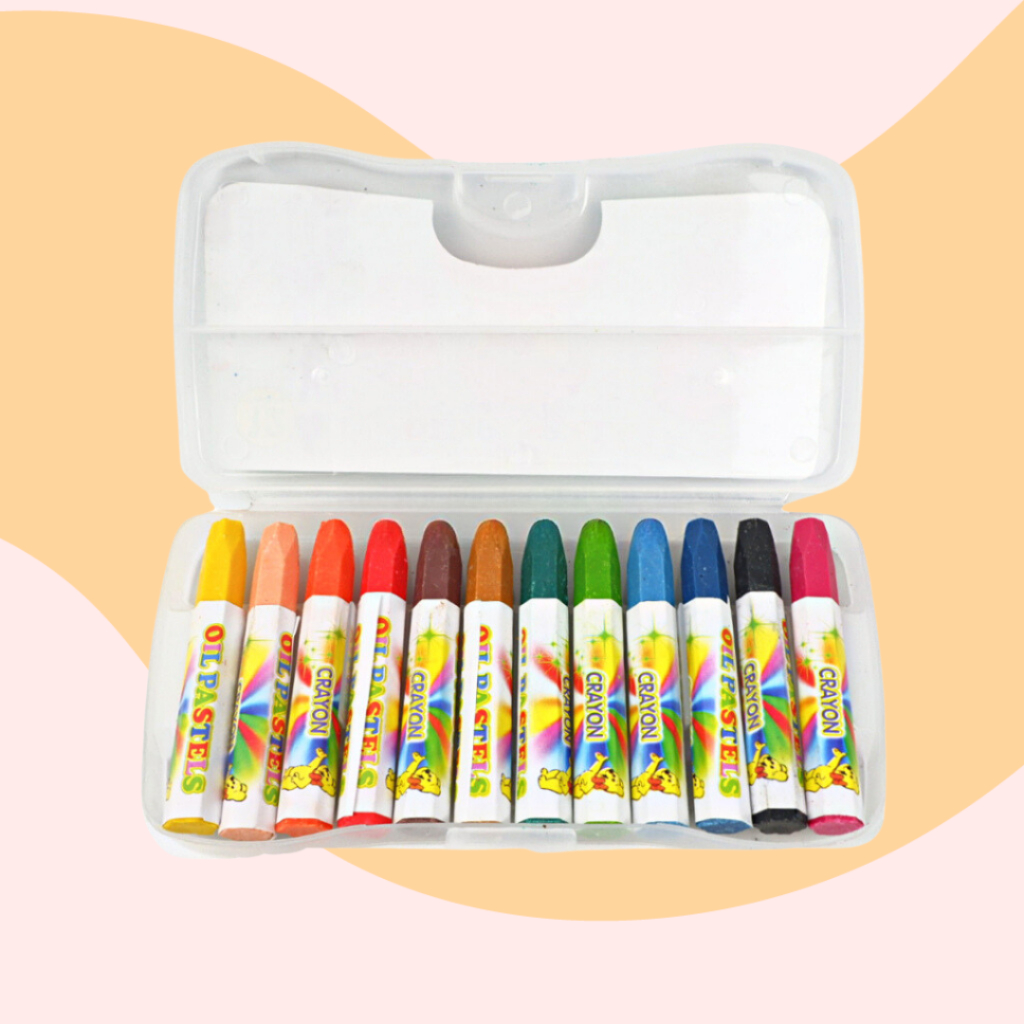 

KRAYON CRAYON 12 warna alat mewarnai anak non toxic OIL PASTELS TERMURAH FANCY [BESAR & MINI]