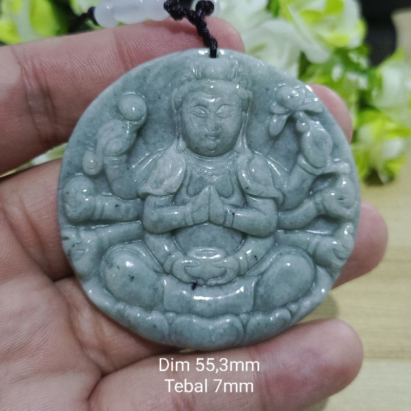 Giok Dewi Kwan Im Jade Asli Type A