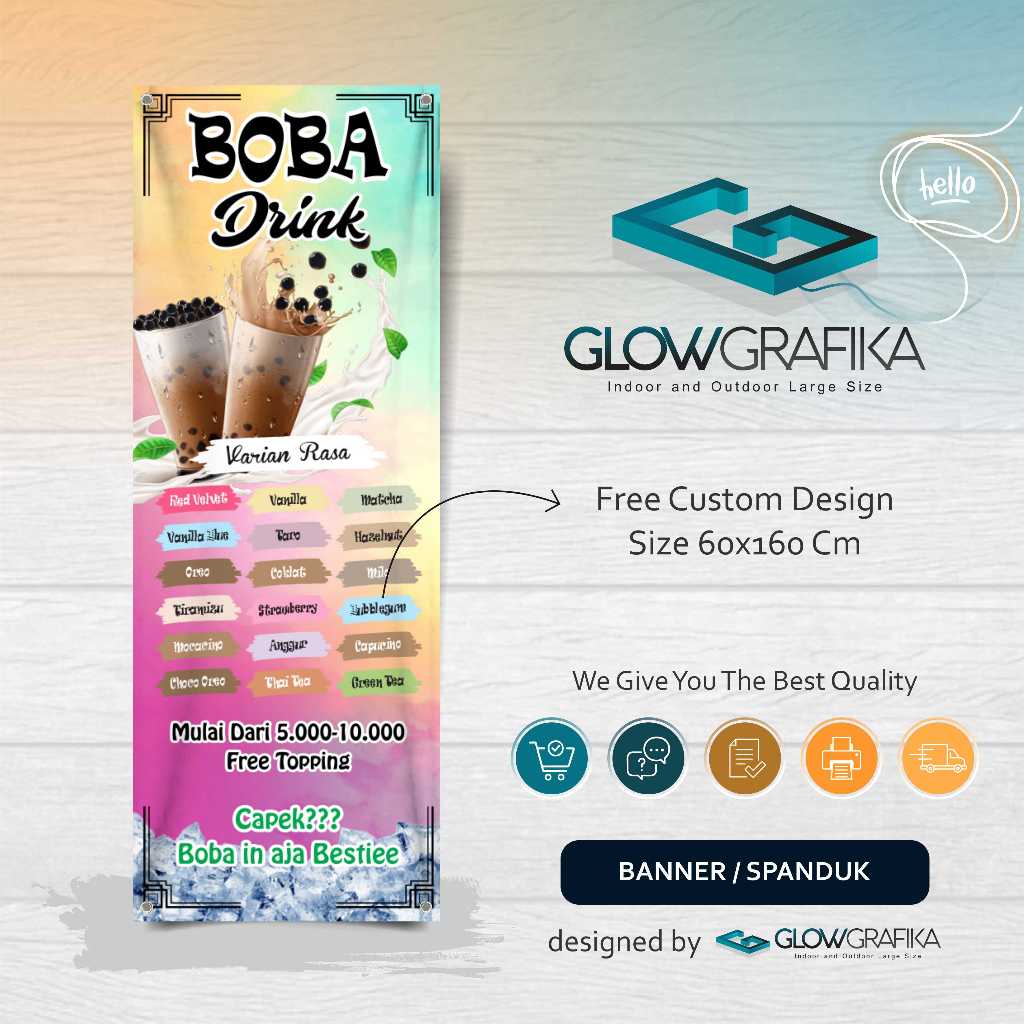 Cetak Spanduk Banner Boba Drink