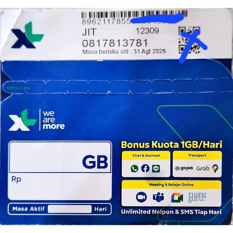 Nomor cantik XL 10 digittt