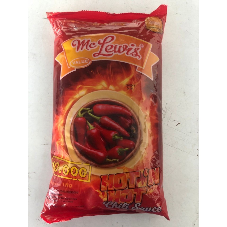 

MC LEWIS HOT N HOT CHILI / SAUS CHILI EXTRA HOT / SAUS CHILI / SAUS TOMAT / SAUS MAYO / SAUS SWEET MAYO / SAUS HOT & SPICY MAYO 1 KG