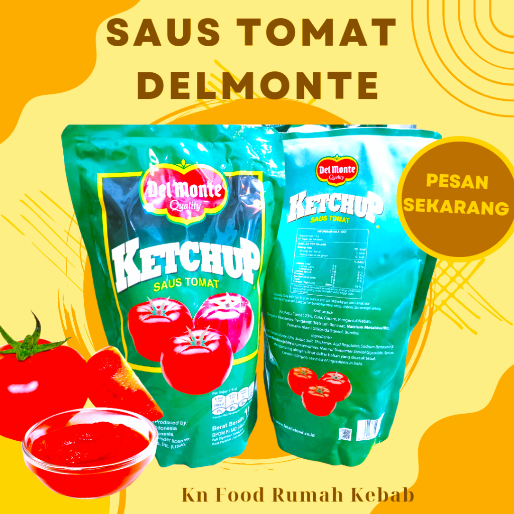 

Delmonte Ketchup saus Tomat Delmonte 1 Kg Delmonte kemasan hijau