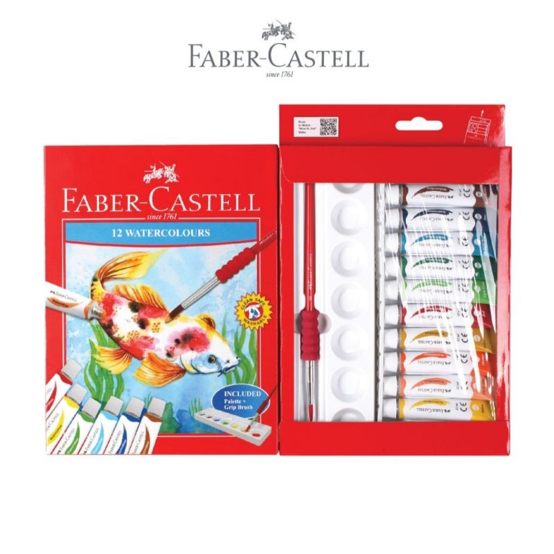 

Faber-Castell 12 Watercolours 12ml Included Palette+Grip Brush / Cat Air Faber-Castell 12Wx12ml
