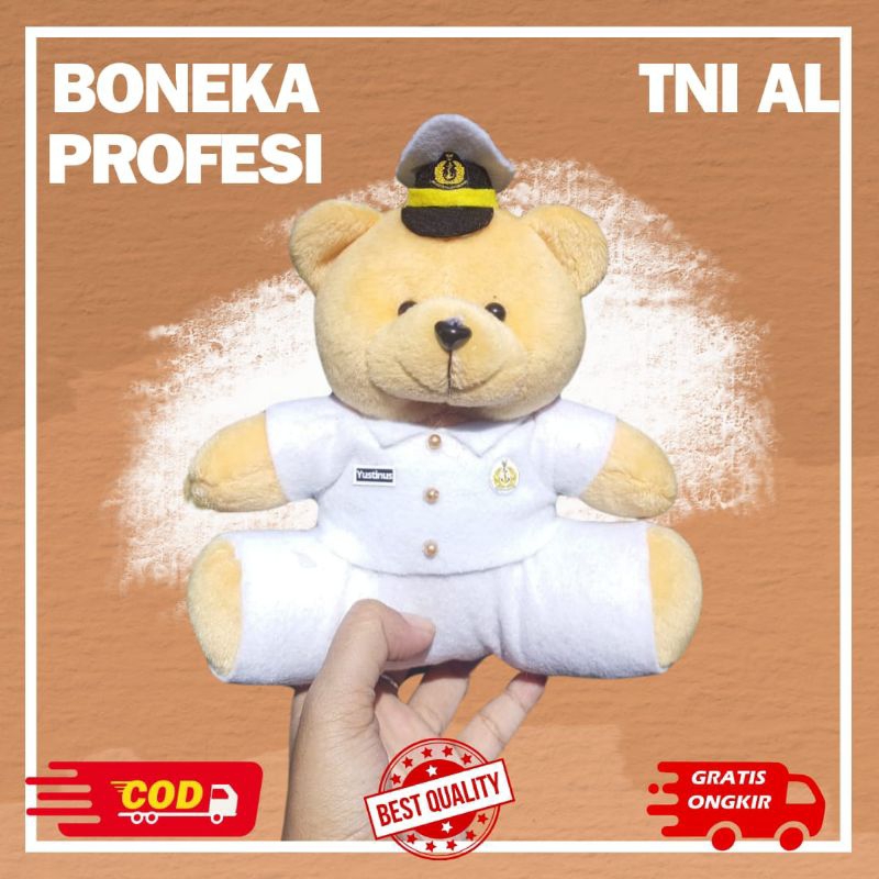 TNI AL | BONEKA BEAR MINI TNI AL | BEAR MINI PROFESI | BONEKA ANGKATAN LAUT | BONEKA TNI AL | PROFES