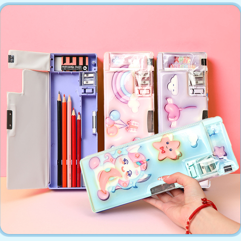 

MATOUGUI KIDS - Kotak Pensil Jepret Magnet Motif SQUISHY UNICORN / Kotak Pensil SQUISHY