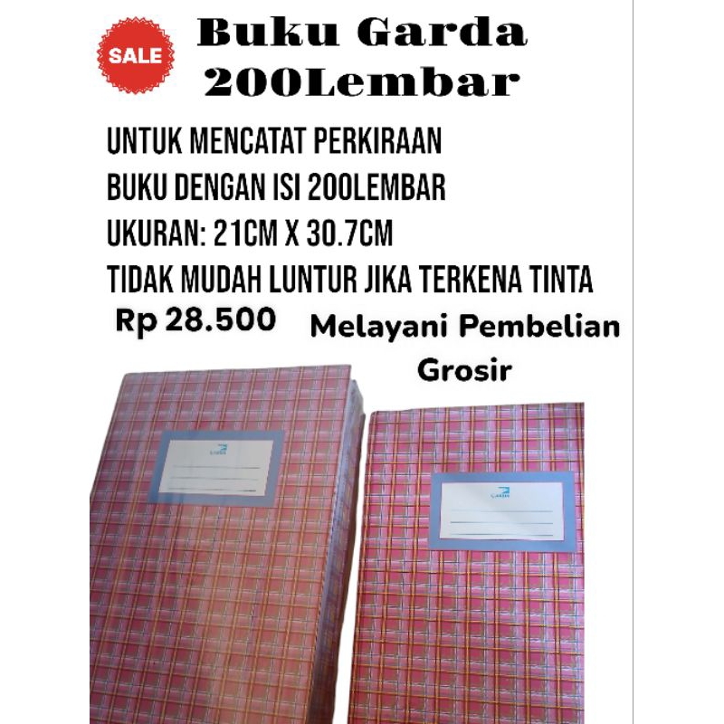 

{APM}Buku Garda Tebal Besar Folio 200 Lembar