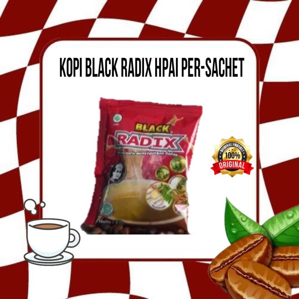 

Kopi Radix Kopi Black Radix Pak Haji ORIGINAL PER-1 SACHET Asli