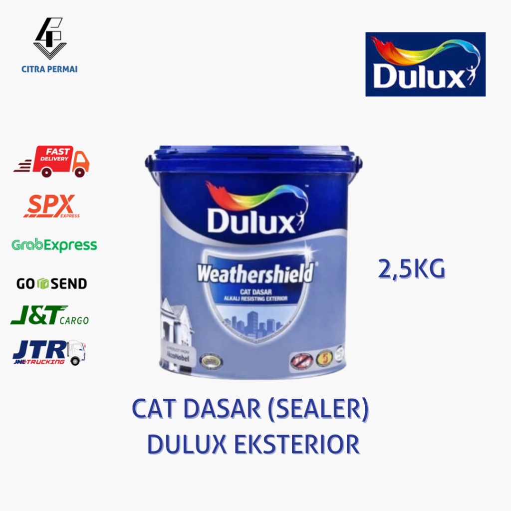 CAT DASAR SEALER DULUX WEATHERSHIELD ESKTERIOR (2,5KG), ALKALI CAT DASAR DULUX EXTERIOR