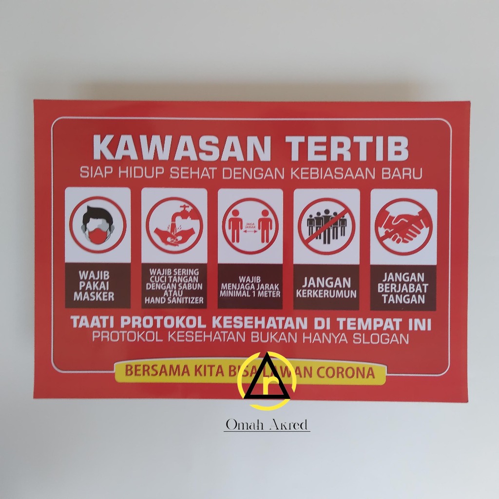 Poster Kawasan Tertib Protokol Kesehatan - Covid-19 - Poster Kesehatan