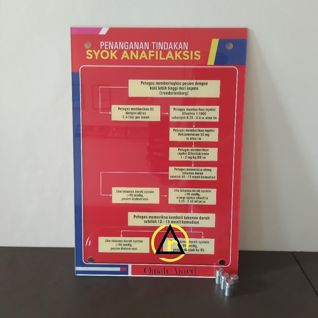 

Akrilik Poster Penangan Tindakan Syok Anafilaksis - UGD - Kesehatan
