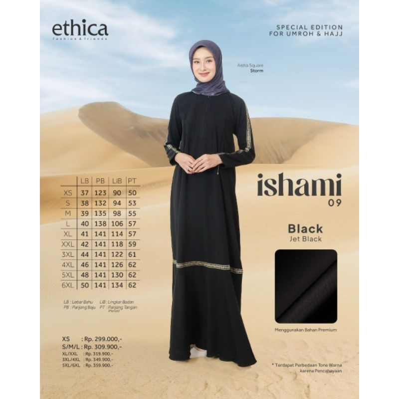 TERBARU GAMIS POLOS HITAM // GAMIS HITAM ETHICA // GAMIS ETHICA ISHAMI 09 // ETHICA ORI