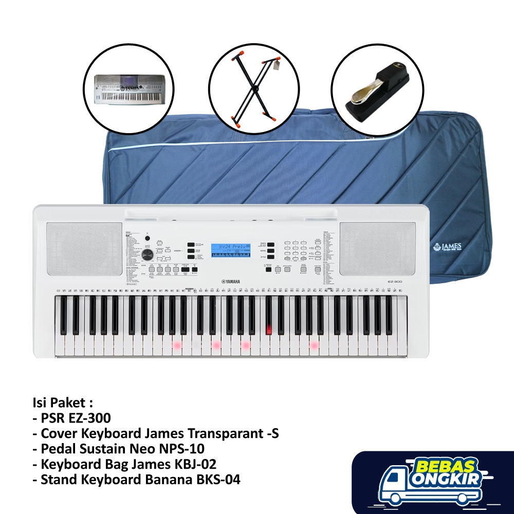 Paket Premium Keyboard Yamaha EZ 300 / Keyboard Yamaha EZ 300