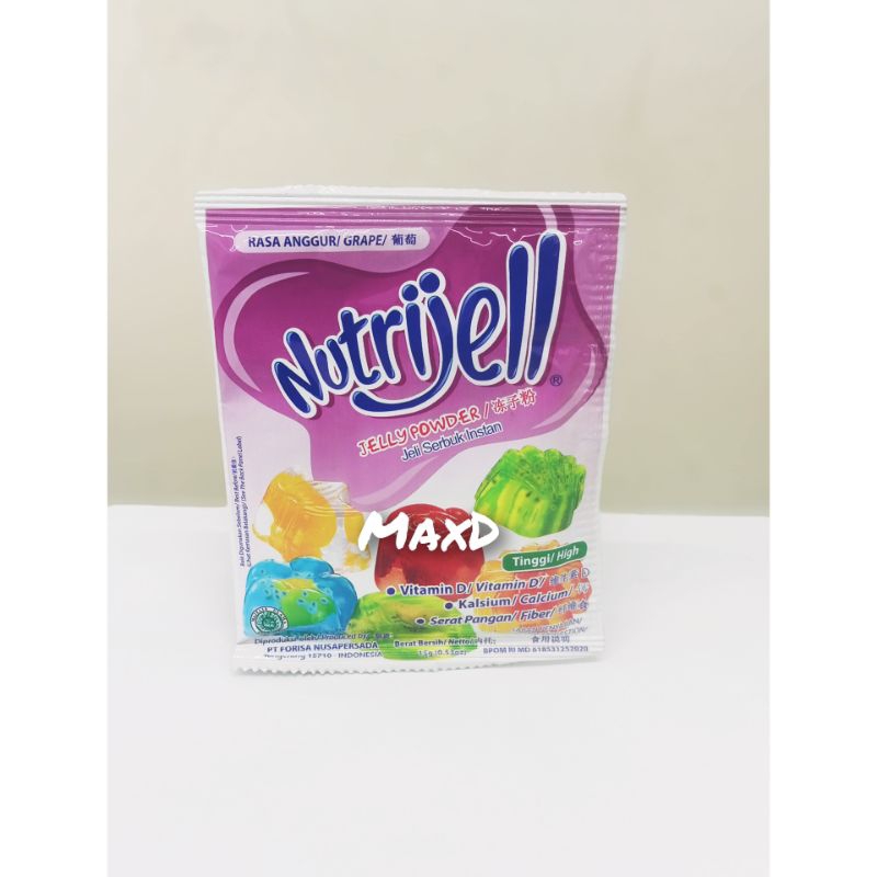 

Nutrijell Jelly Serbuk Instan Rasa Anggur 15g 1Pcs