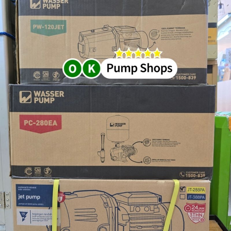 POMPA AIR WASSER PC 280 EA JET PUMP SUMUR DALAM 250 WATT