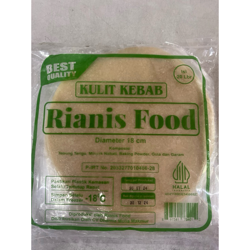 

Rianis Food Kulit Kebab Isi 20pcs