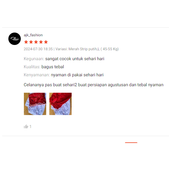 Nayapokaer - Celana Training Panjang Merah Putih Sport Pria Wanita Strip Pinggir