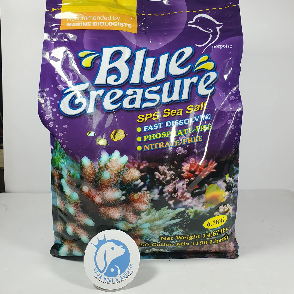 BLUE TREASURE SPS SEA SALT 6.7KG GARAM ASW MARINE REEF LAUT AKUARIUM AQUARIUM CAMPURAN AIR LAUT GARA