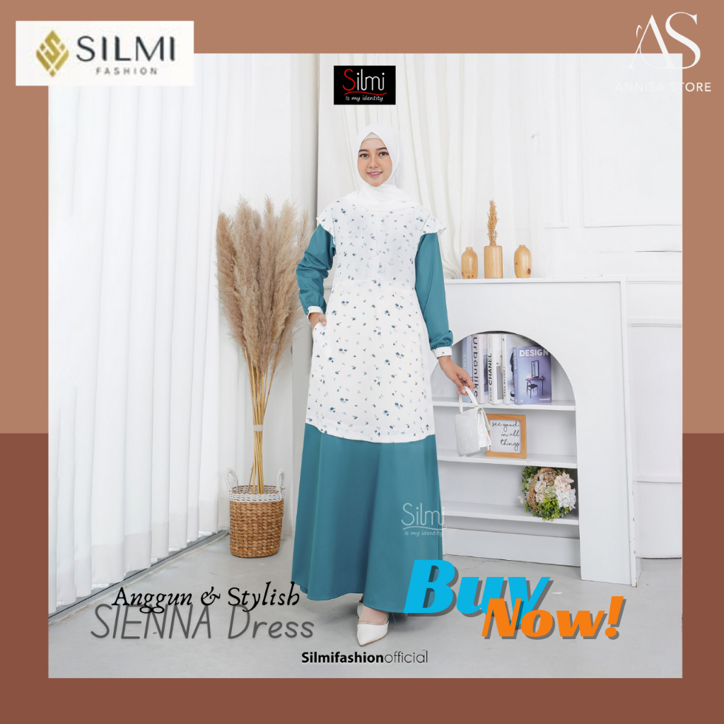 BAJU CANTIK REMAJA GAMIS KATUN DAILY OUTFIT SILMI SIENNA DRESS TOSCA / BAJU GAMIS CASUAL WANITA REMA