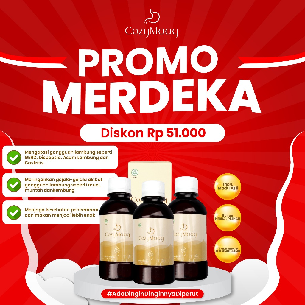 

COZYMAAG [ Best Seller ] 3 botol Madu Vitamin Suplemen Perut Obat Sakit Maag Magh Cegah Asam Lambung