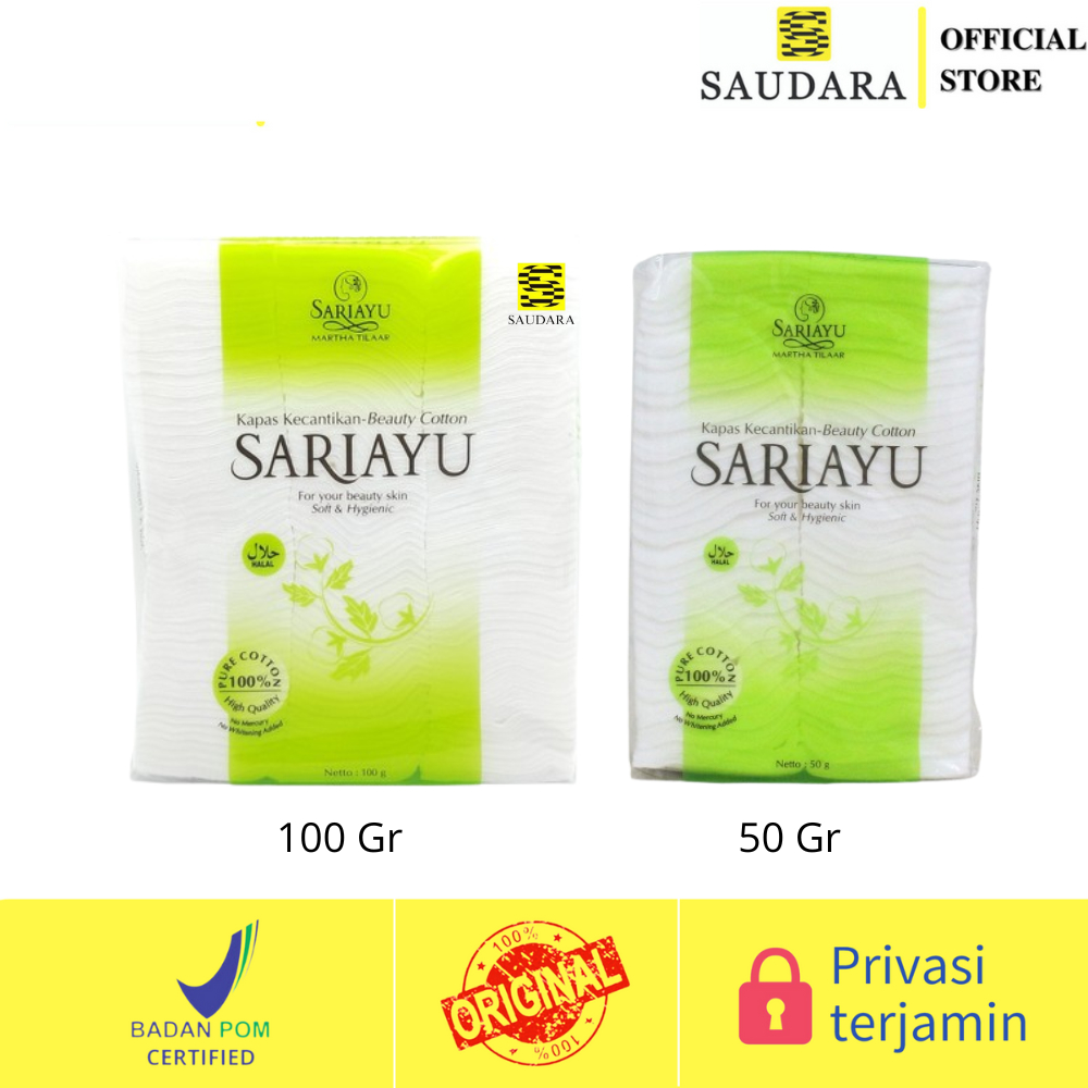 Sariayu Facial Cotton 100 Gr, Sariayu Facial Cotton 50 Gr - Sariayu Kapas