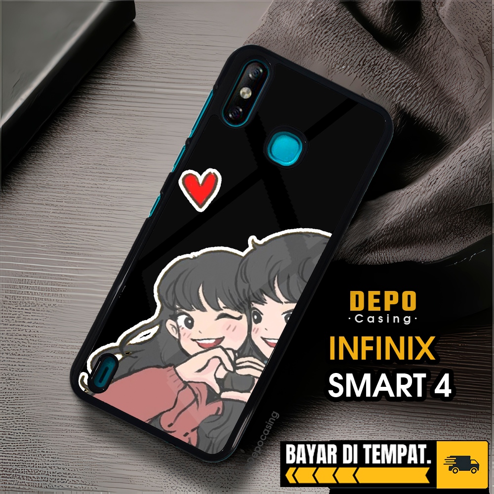 Case Infinix Smart 4 Casing Infinix Smart 4 Casing Depo Casing [COUPLE] Case Glossy Case Aesthetic C